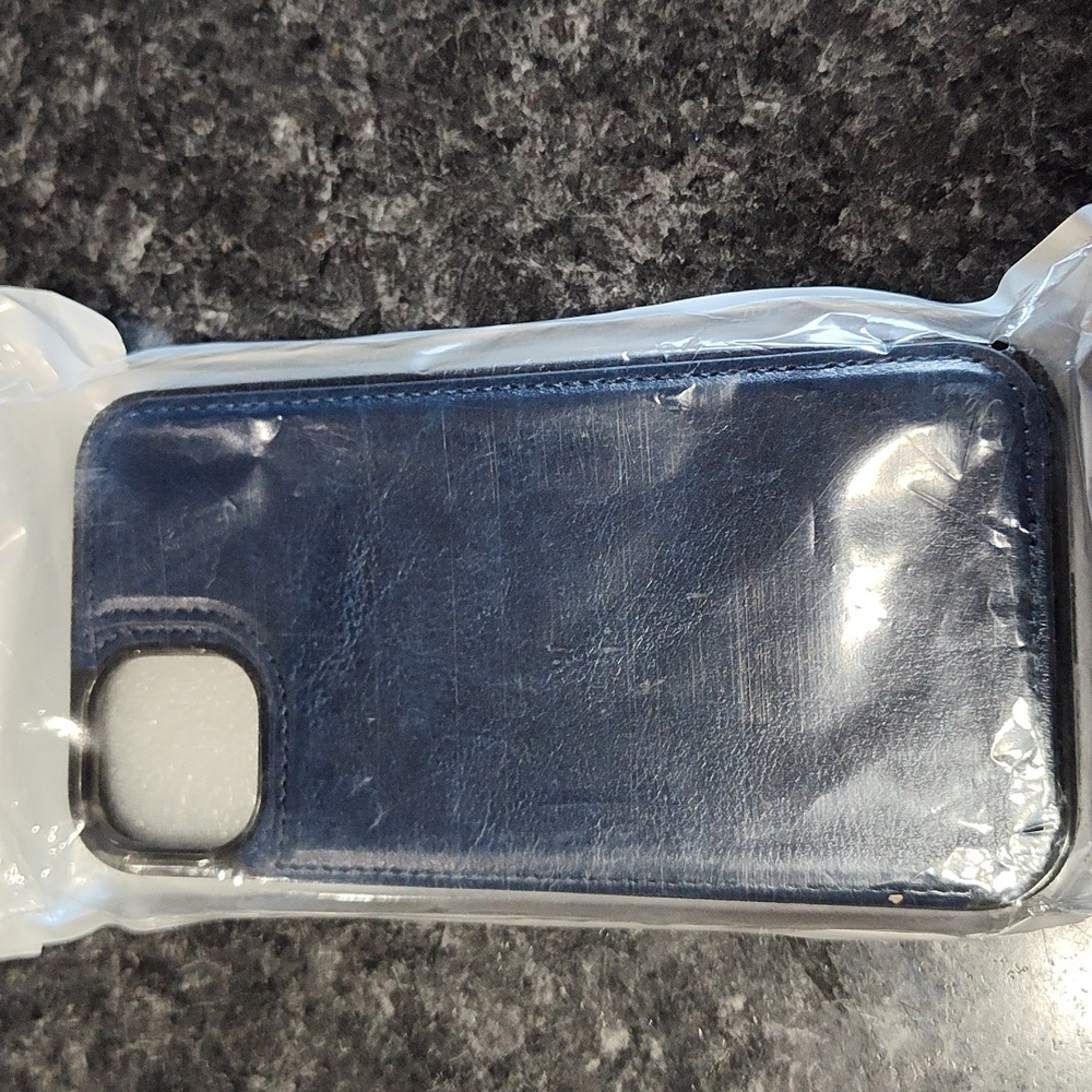 I phone hard wallet case blue